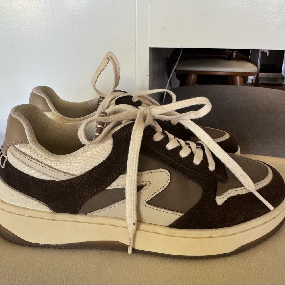 Stylish Brown and Cream Women’s Sneakers